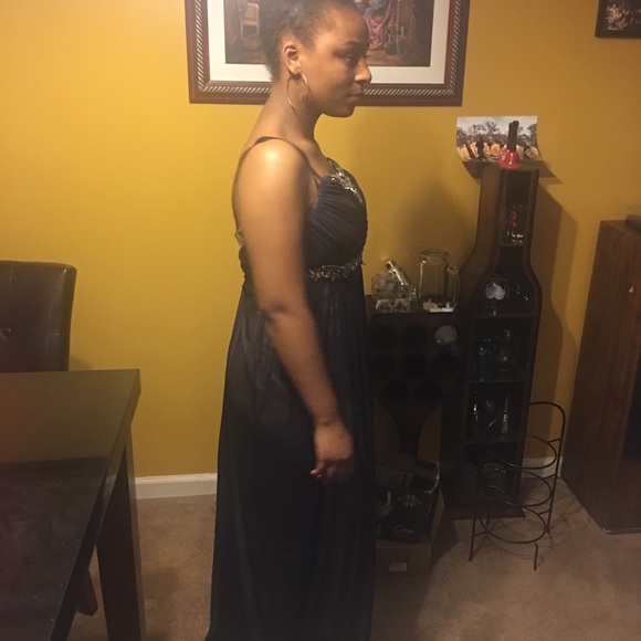 Size 1 midnight blue  formal dress - Picture 4 of 4